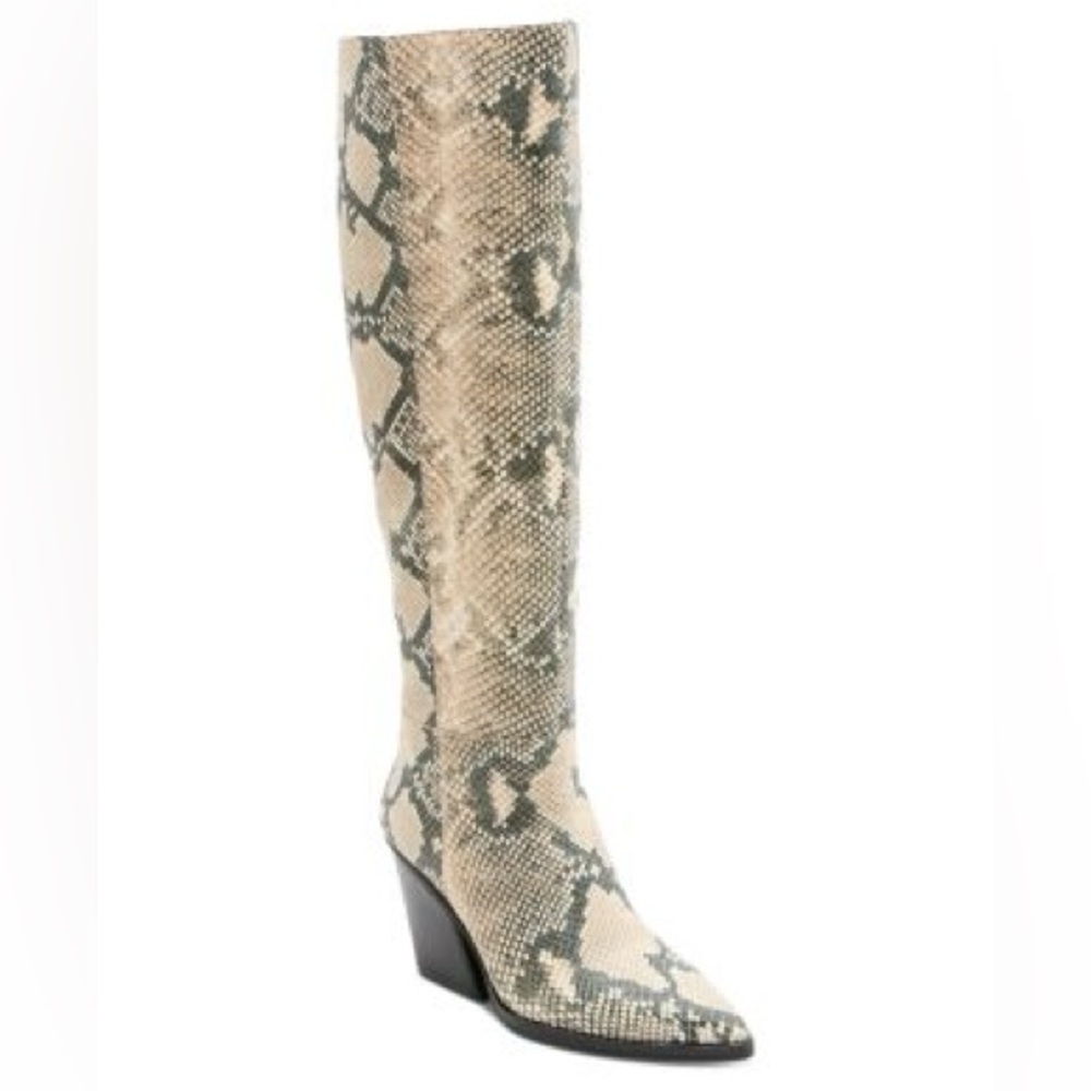 Dolce Vita Isobel Snakeskin Pattern Knee-High Boots